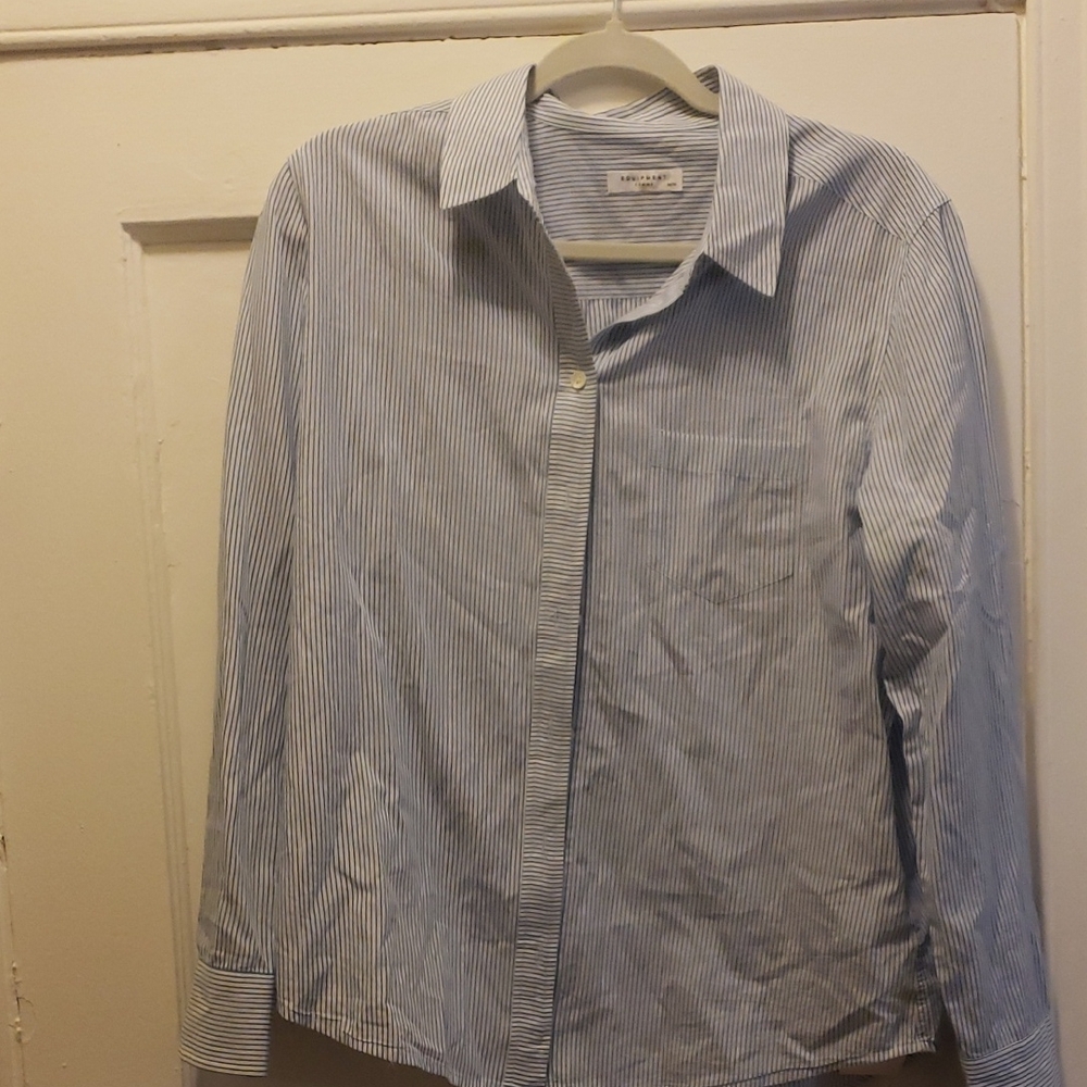 Equipment Striped Button-Up Shirt